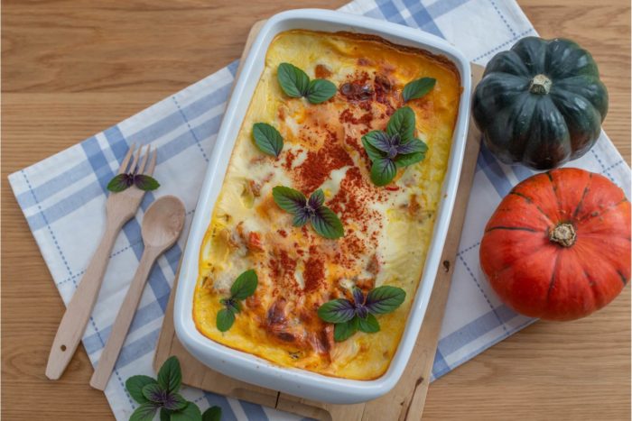 ricetta autunnale: lasagne alla zucca con coppa (salume)